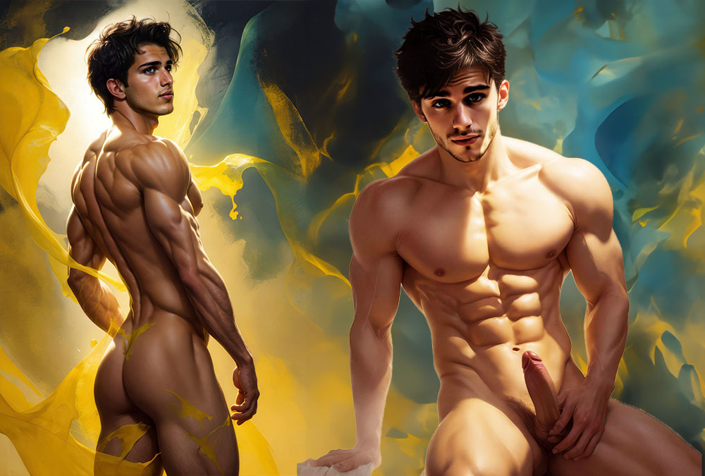 🎨✨ Surreal Seduction with AI MEN WORLD! 🌌🔥