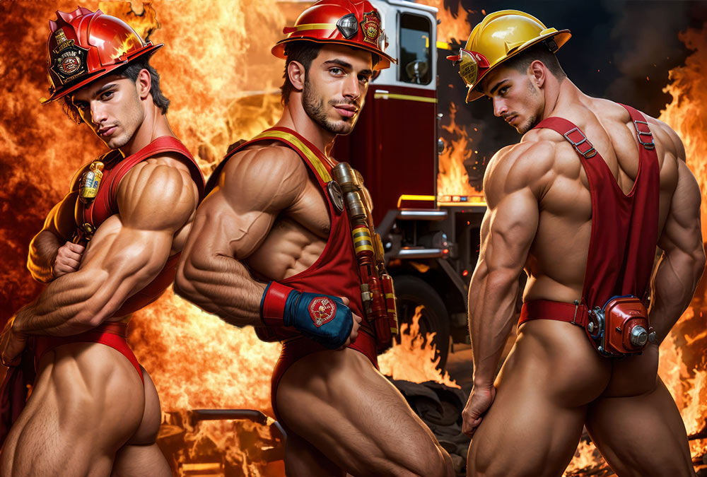 🚒🔥 Brace Yourself for AI MEN WORLD’s Hot Firefighters! 🔥🚒